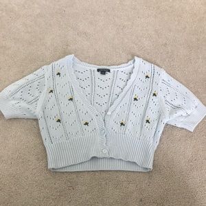 Wild Fable Knit Cropped Short Sleeve Shirt